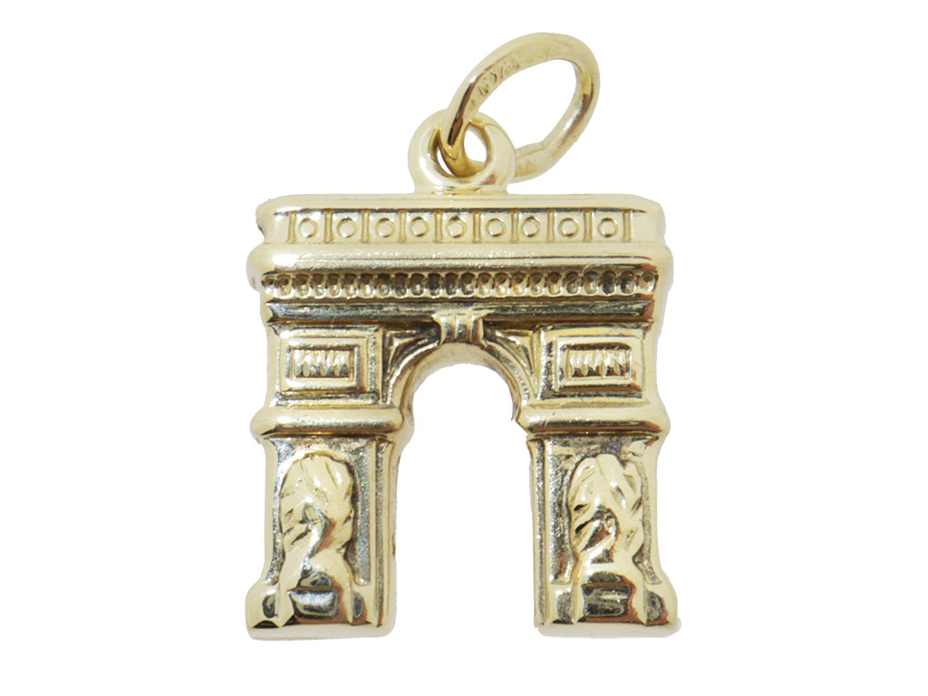 Arc de Triomphe Charm | 14 Karaat Gouden Hanger 