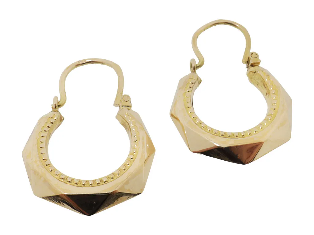 Vintage 18 Karaat Gouden Lapide Oorbellen 