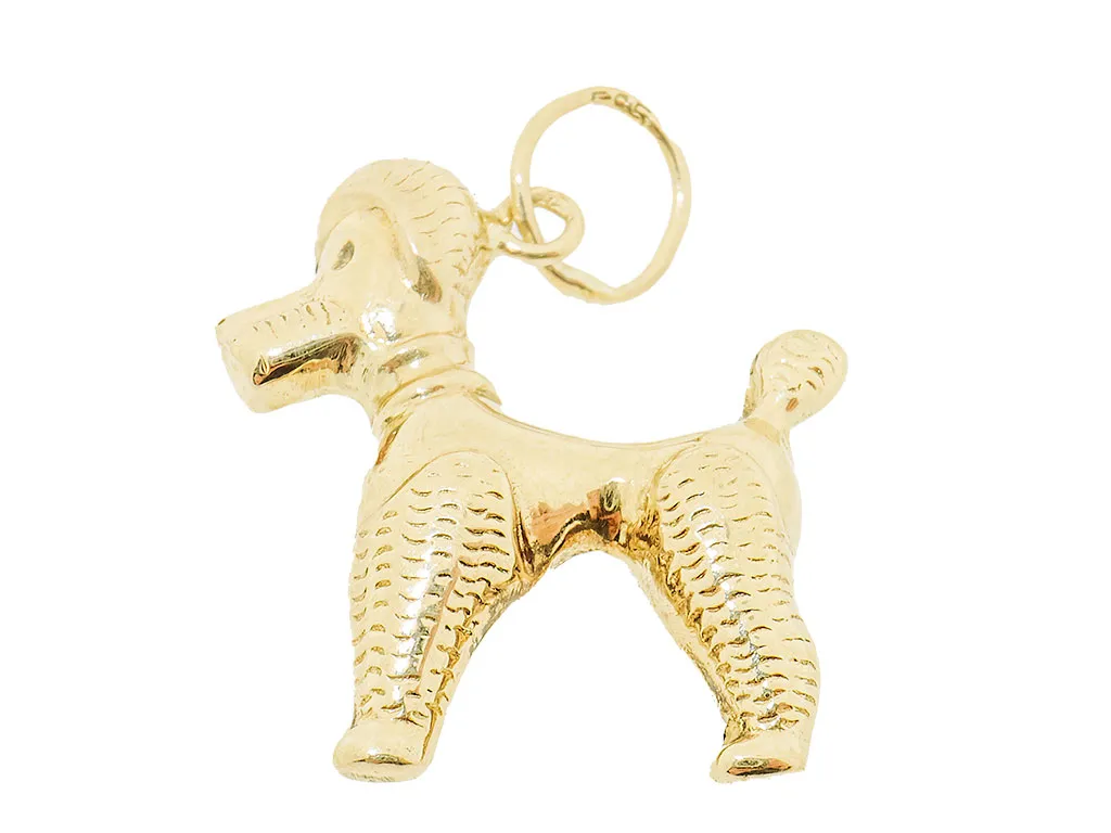 14 Karaat Gouden Poedel Hanger 