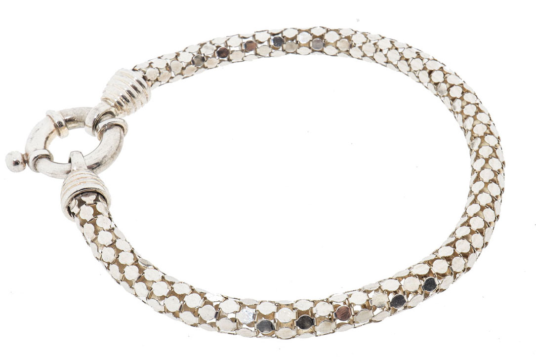 Zilveren Popcorn Armband | 925 Zilver Veerring Sluiting 