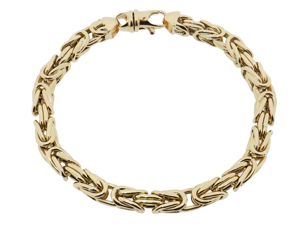 14 Karaat Gouden Herenarmband Koningsschakel