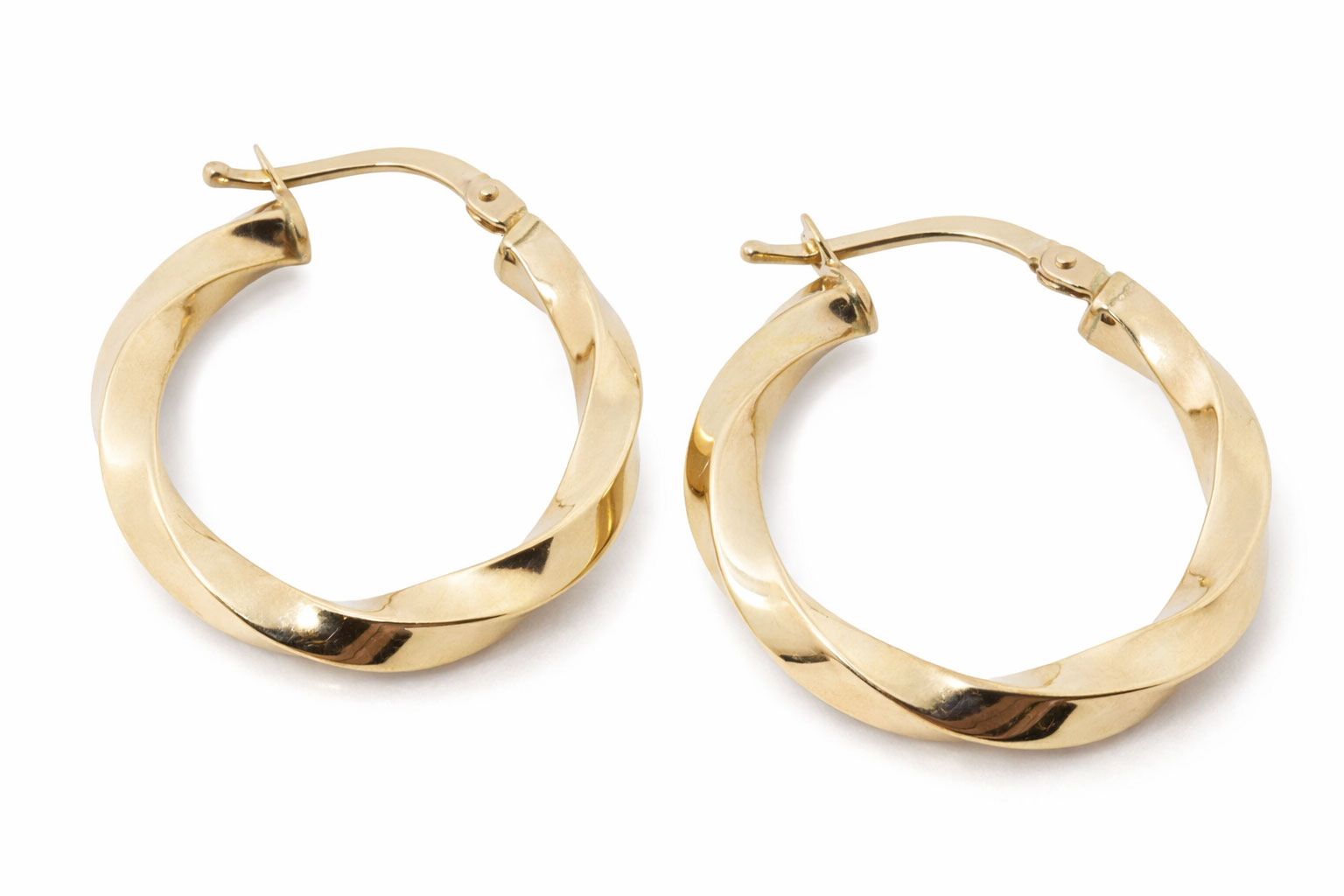 Twisted Hoops | 14 Karaat Gouden Gedraaide Creolen 