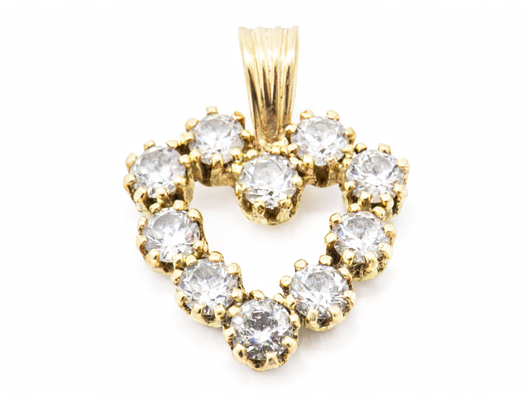 Heart | 14 Karaat Gouden Hanger met Zirkonia 