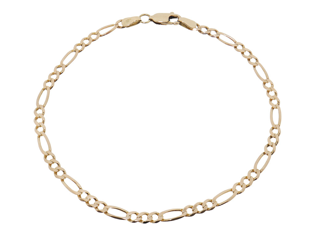 14 Karaat Gouden Figaro Armband 20cm 