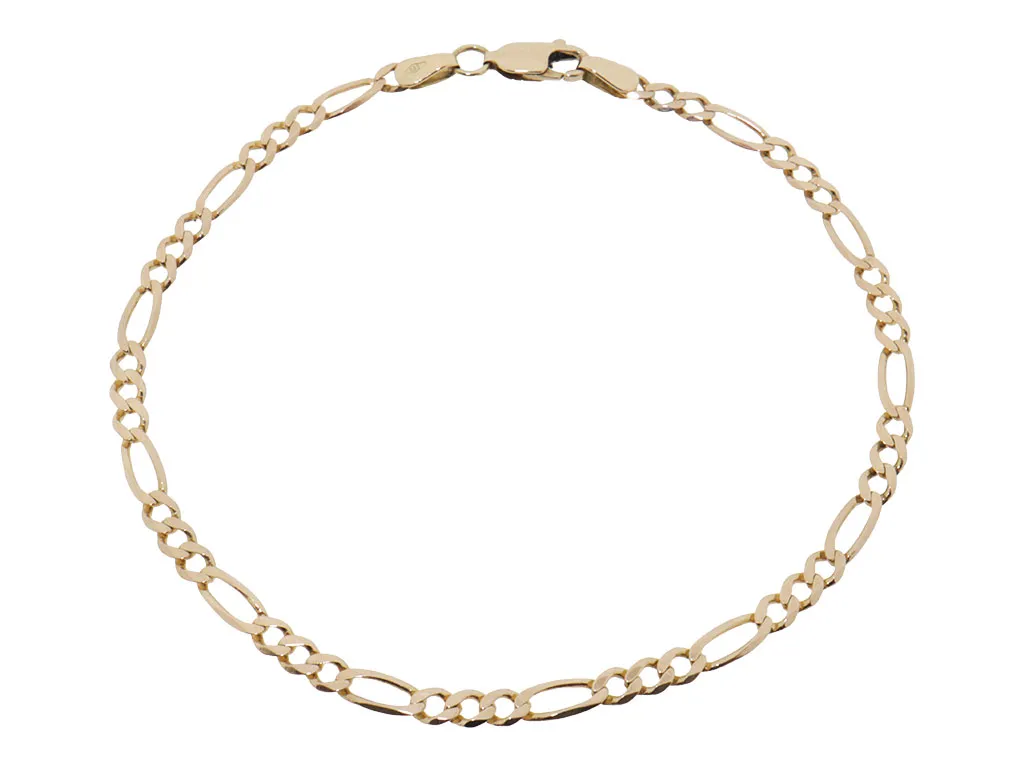 14 Karaat Gouden Figaro Armband 20cm 