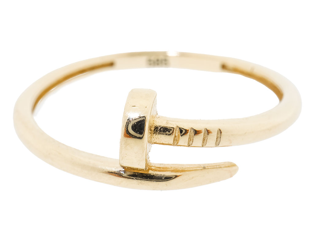 14 Karaat Gouden Spijker Ring 