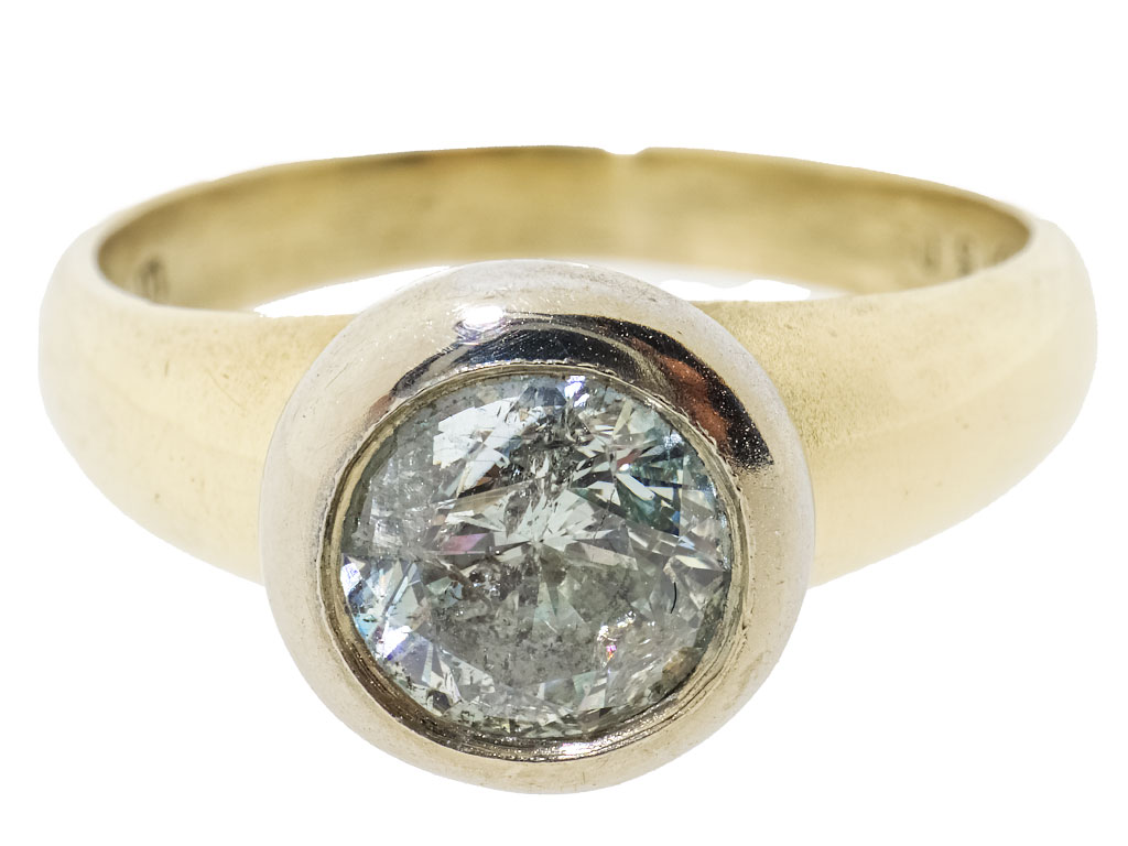 14 Karaat Gouden Solitair Ring Met 0,75ct Diamant 