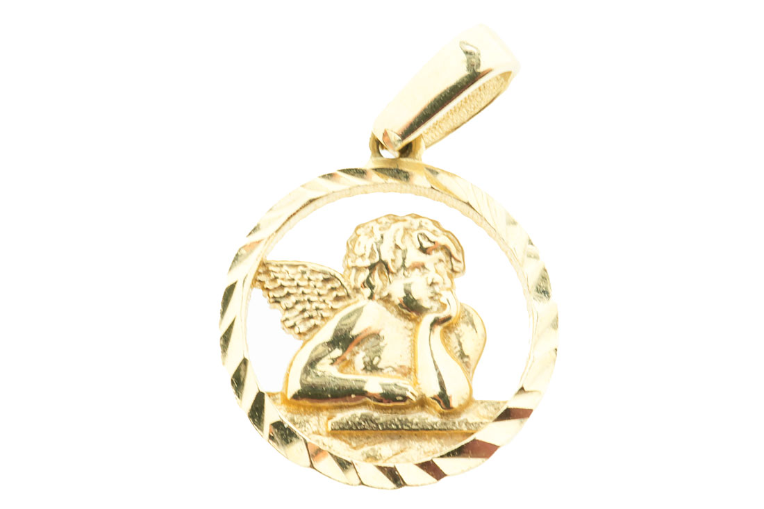 14 Karaat Gouden Engel Hanger 
