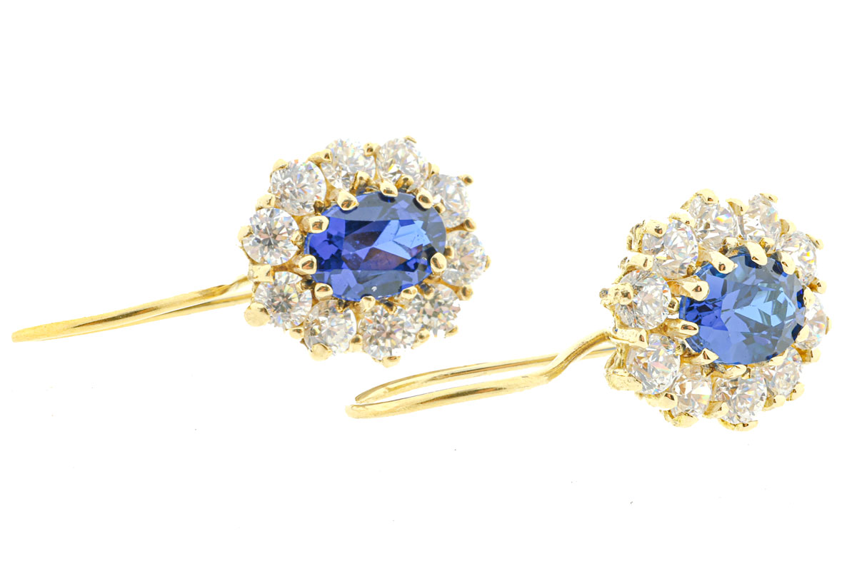 14 Karaat Gouden Lady Di Oorhangers 