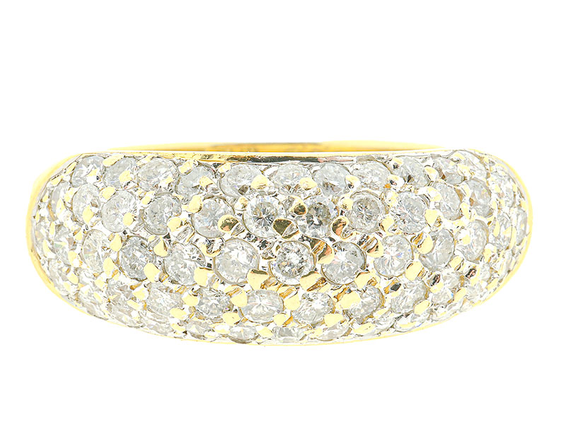 18 Karaat Gouden Pavé Ring Met 60 Diamanten 