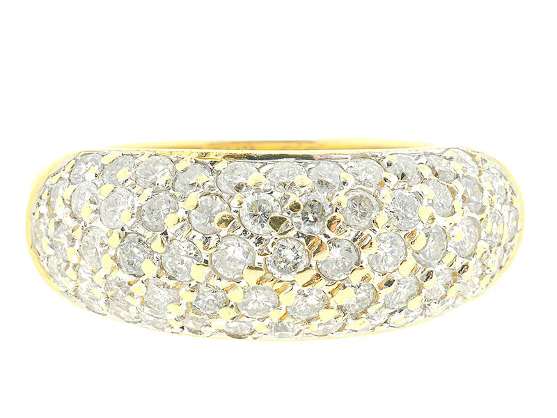 18 Karaat Gouden Pavé Ring Met 60 Diamanten 