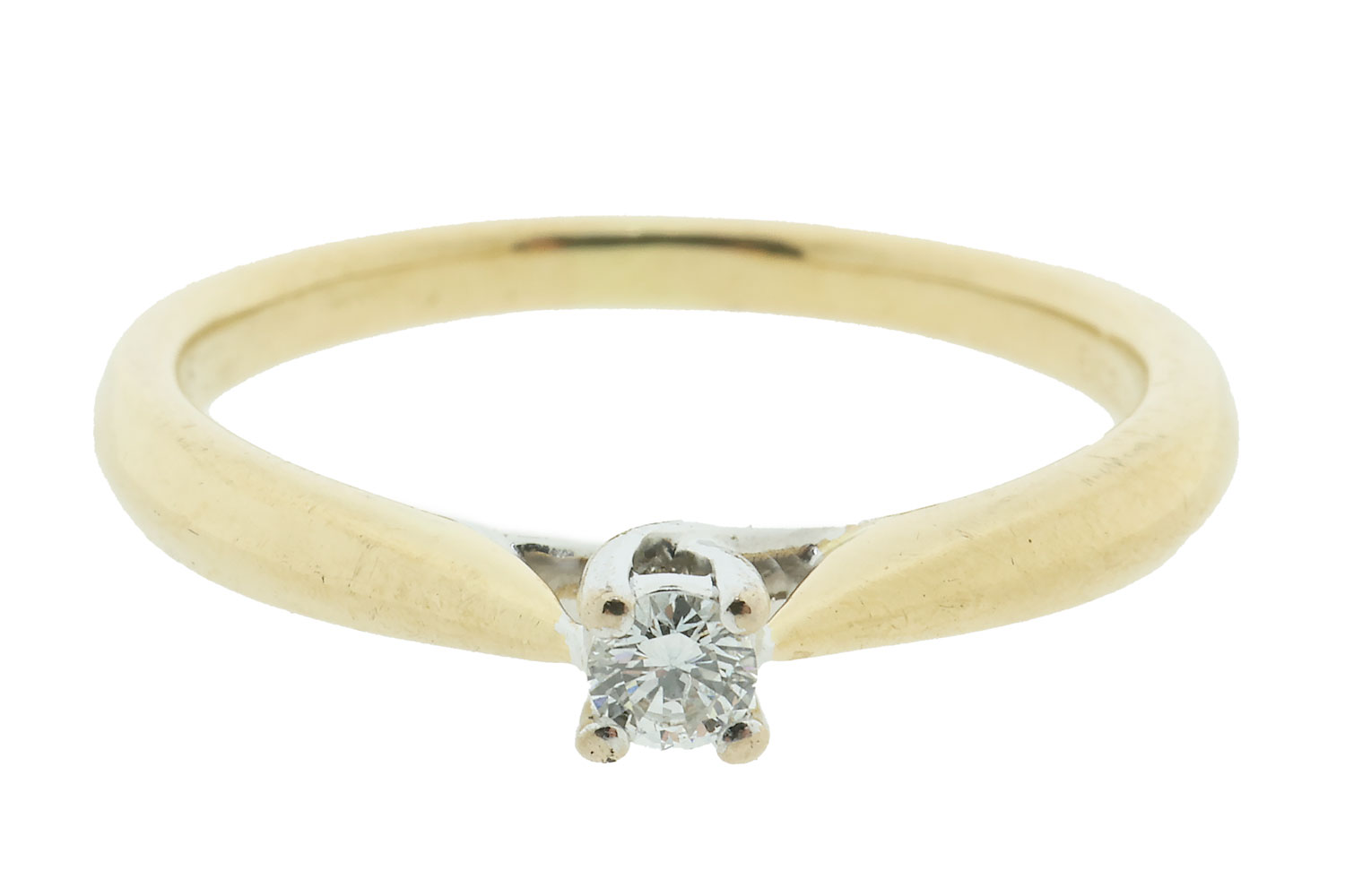 Gouden Solitair Ring 0.05ct Diamant | 14 Karaat 