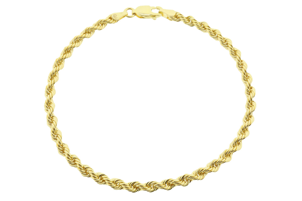 14 Karaat Gouden Koord Armband | 18,5cm 
