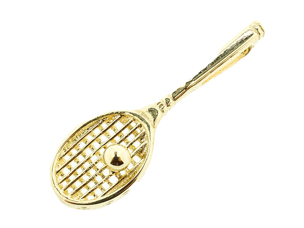 14 Karaat Gouden Tennis Racket Hanger