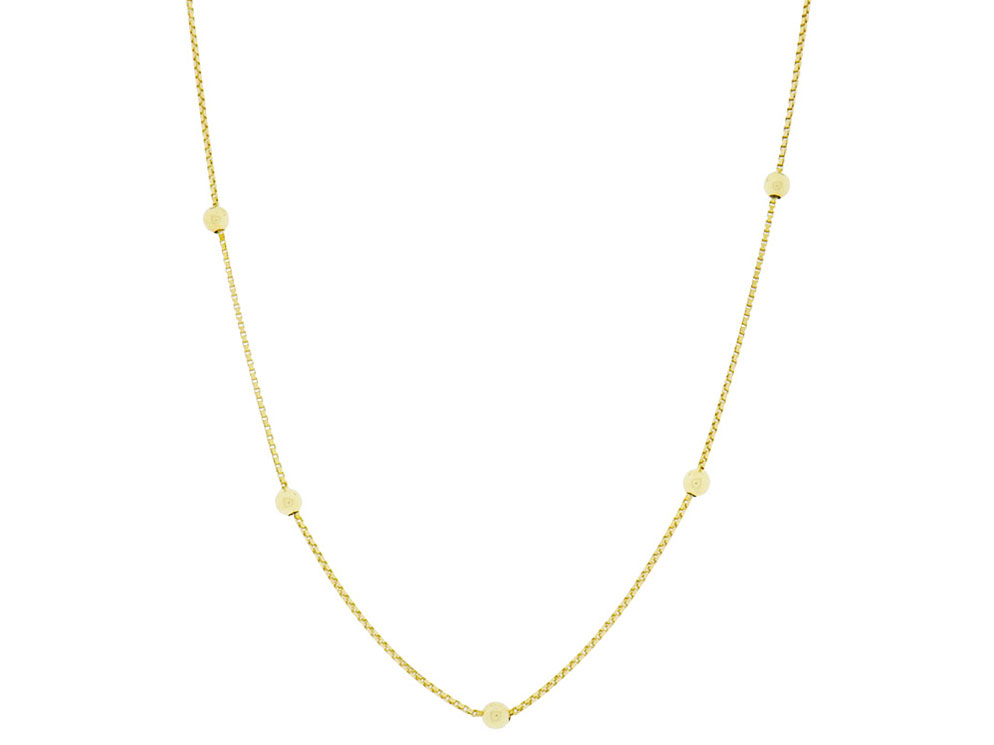 14 Karaat Gouden Ketting Ventiaans Met Balletjes