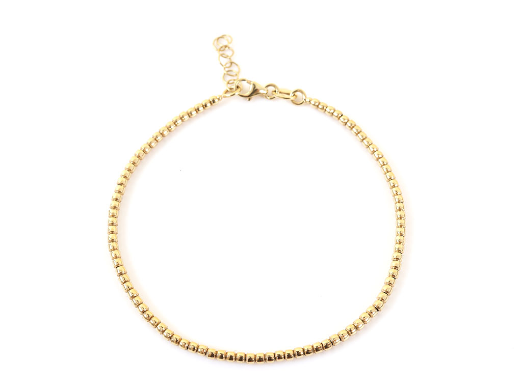 Gouden balletjes armband 2 mm  | 14 karaat 