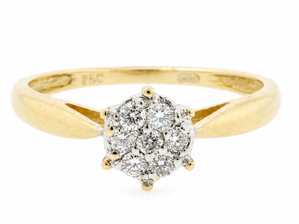 18 Karaat Gouden Verlovingsring Met Diamanten 