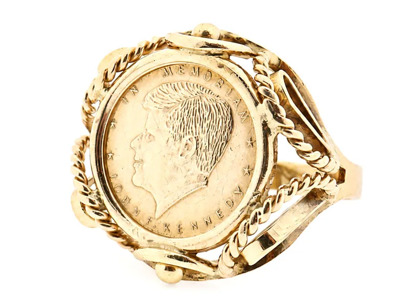 8 Karaat Vintage Dames Ring | JFK Muntring 