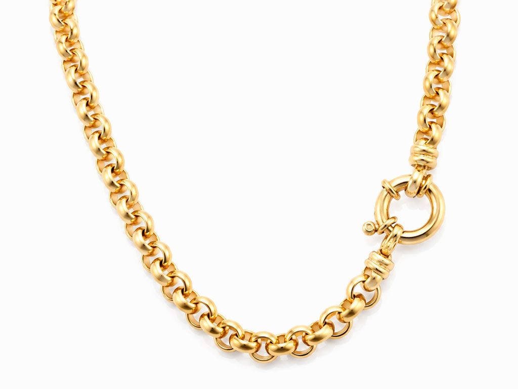 14 Karaat Gouden Jasseron Ketting 47cm 