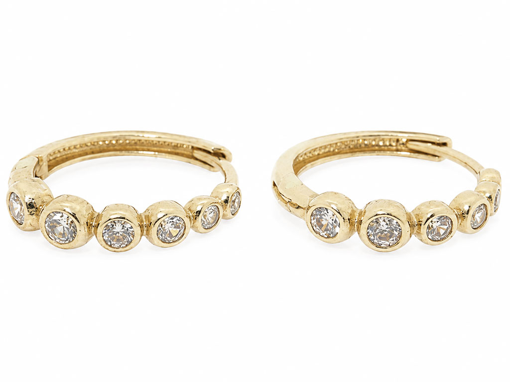 14 Karaat Golden Bubbles Oorbellen 