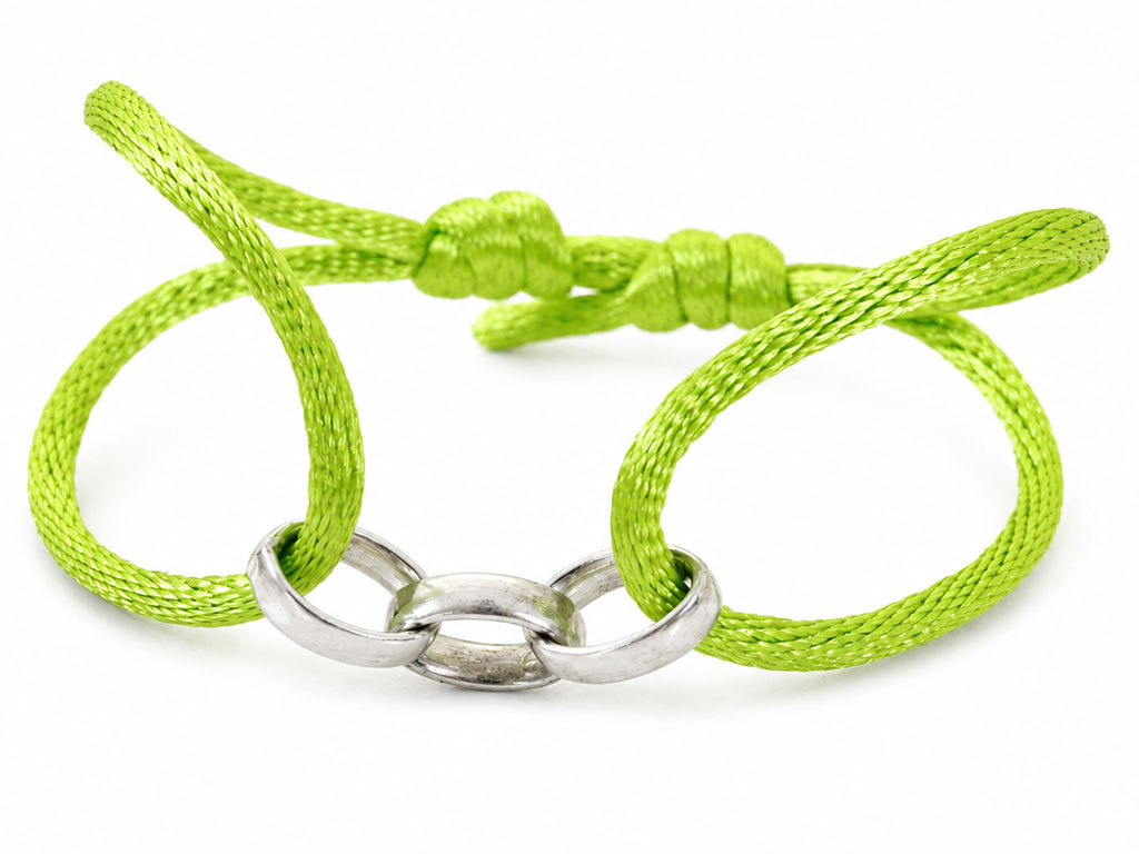 925 Zilveren Armband Met Satijnkoord 