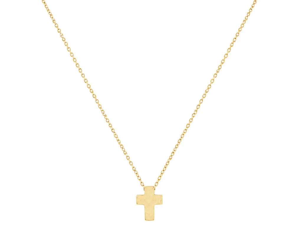 14 Karaat Gouden Ketting Met Kruisje 