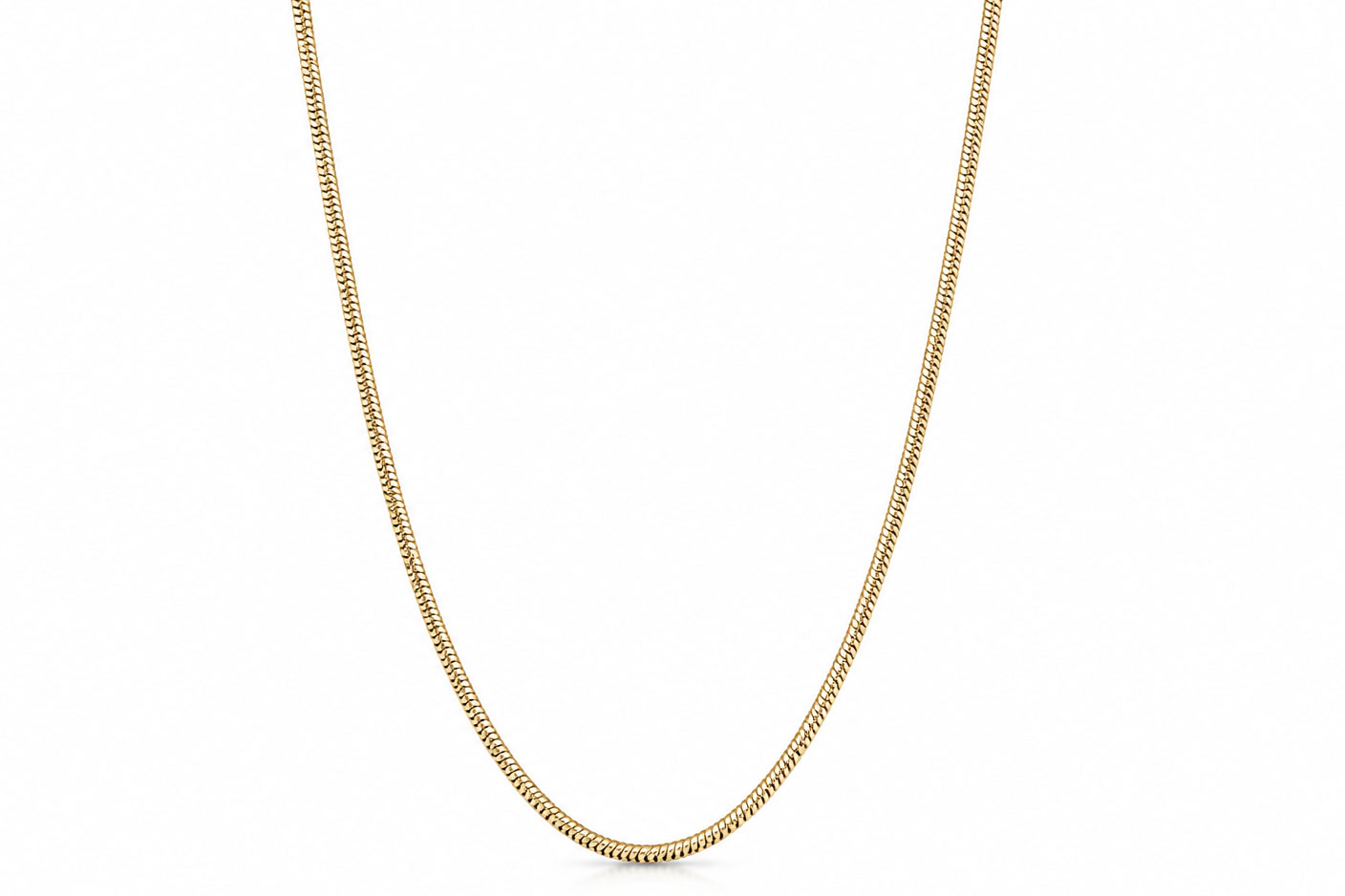 14 Karaat Gouden Slangencollier 45 cm | Snake Chain Dames
