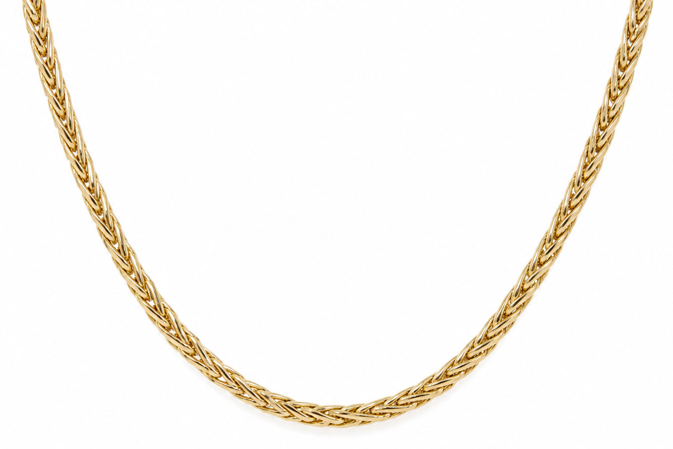 14 Karaat Gouden Vossenstaart Collier – 45 cm 