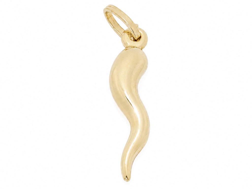 14 Karaat Gouden Italiaanse Hoorn Gelukshanger - Cornicello 