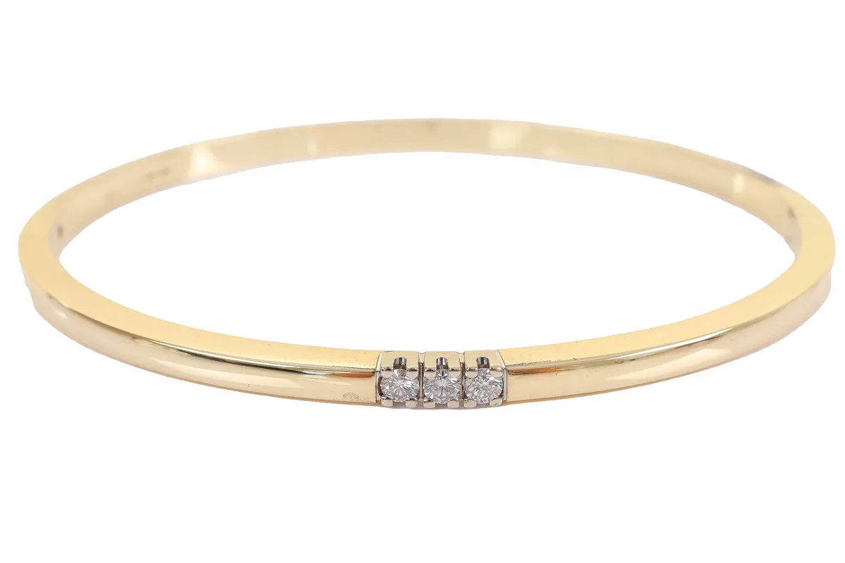 Diamonde | 14 Karaat Gouden Slavenarmband met Diamanten