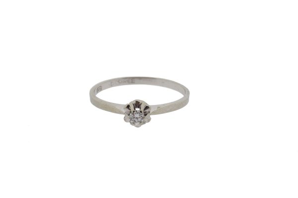 14 karaat witgouden Desiree ring met diamant
