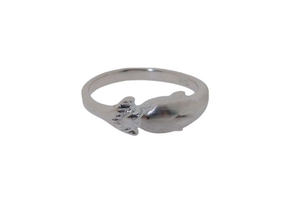 Zilveren kinder ring dolfijn