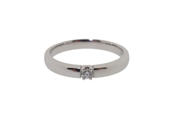 14 karaat witgouden diamant ring