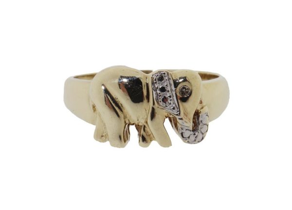 Amarula | 9K vintage dames ring met diamant