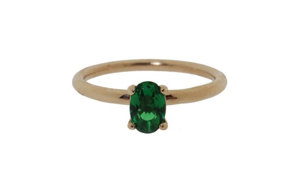 Emerald - 14 karaat gouden dames ring