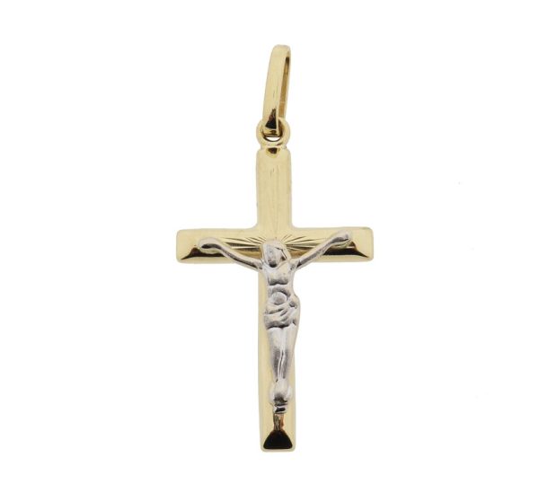 18 karaat gouden Christus kruis hanger