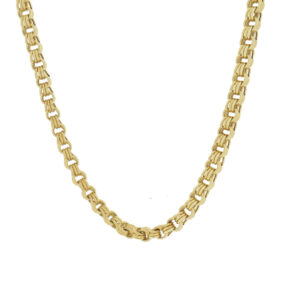 Gouden Dames Ketting | Tripple Jasseron 14 karaat goud 51 cm