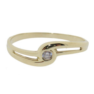 Gouden Dames Ring Met Zirkonia